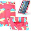 Case for Amazon Fire HD 10 Tablet 10.1" Inch Display (13th Generation, 2023 Released) - Heavy Duty Hybrid Kickstand Case Cover + 1 Screen Protector and 1 Random Stylus (Candy/Pink)