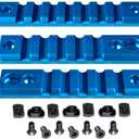 PRESMA Single Picatinny Rail Section Kit for m-lok Style Slots, M-lok to Picatinny Rail Adapter, 3 Piece, Blue