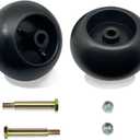 2 pcs Deck Wheels + Shoulder Bolts, Lock Nuts For 133957 174873 532133957 532174873 Replace 734-03058, 753-04856. 92683, 92265. M84690