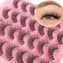 14mm Lashes Natural Look Wispy Eyelashes Faux Mink Lashes Clear Band Short Natural False Lashes Cat Eye Daily Soft Strip Lashes Pack by Kiromiro