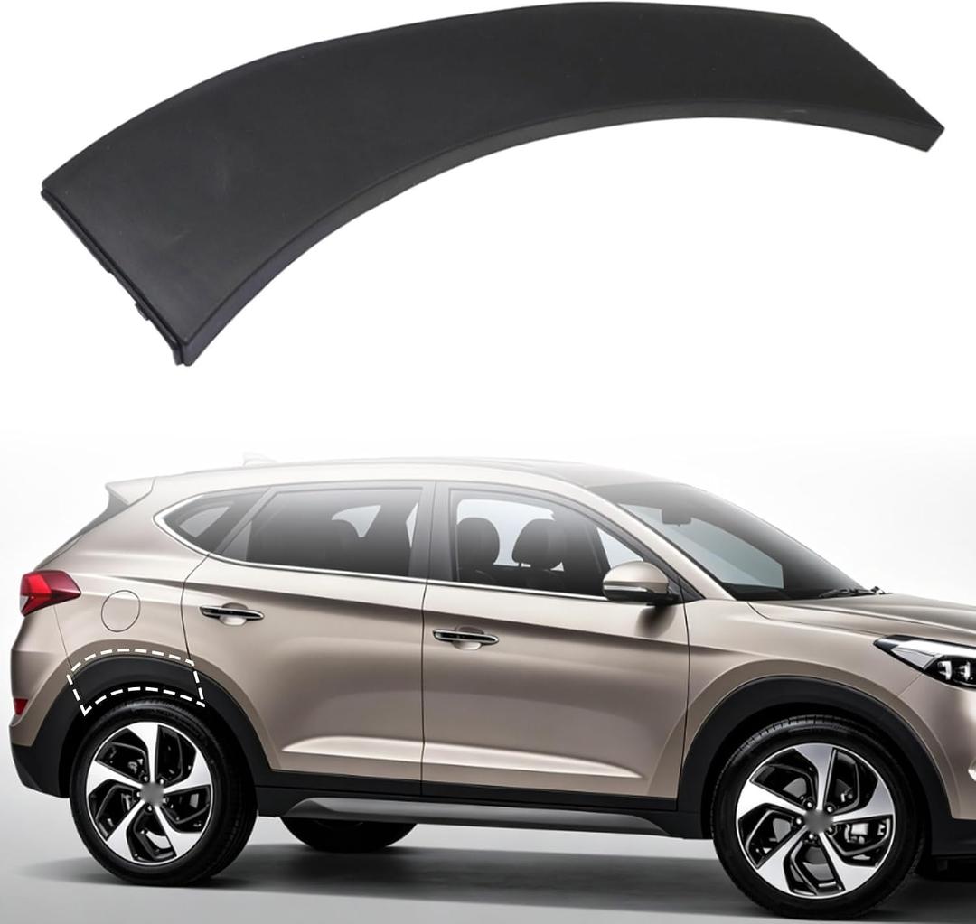 FZJDSD Black Rear Right Side Fender Flare Molding Wheel Garnish 87742D3000 Compatible with Hyundai Tucson 2016-2021