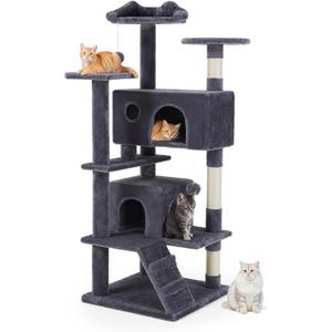 54 Inch Cat Tree Tower with Sisal Scratching Posts