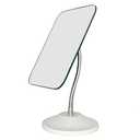 YEAKE Adjustable Flexible Gooseneck Makeup Mirror,360°Rotation Folding Portable Desk Vanity Mirror with Stand Shower Shaving Cosmetic Mirror Square Large