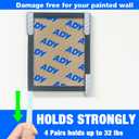 ADY Picture Hanging Strips Heavy Duty 40PairsDamage Free Removable Picture Hangers, Refill Adhesive Strips for Rent Room, Hook and Loop Strips Mounting Tape for Painted Wall