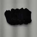 Hanes Women's Plush Comfort Toe Seam No Show Socks, 6-Pair Pack (Black)