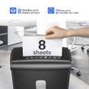 Locksworth 8-Sheet Micro-Cut Paper Shredder, P4 High Security, 4 Gallon Bin, 2-Minute Continuous Run, Home & Small Office Use