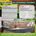 CNCZMH Heavy Duty Patio Sofa Covers Waterproof, Outdoor 3-Seater Couch Cover Waterproof, 600D Outdoor 2-Seater Loveseat Furniture Covers with Air Vent Handle 79''W x 38''D x 24''H/ 35''H Beige Brown