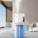 13L/3.43Gal Humidifier Large Room, 800ft Coverage, 100H Runtime, Auto Humidity Control, Top Fill, Humidifiers for Bedroom, 35dB Quiet, Sleep Mode, Aroma Diffuser, 24H Timer, Auto Shut-off Protection
