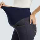 AFITNE Women's Maternity Jeans Over The Belly Stretchy Pull On High Waist Skinny Pregnancy Denim Pants with Pockets 28/30 (S)