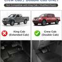 for Nissan Frontier Crew Cab 2008–2021, Fits Original Floors,Trucks Liners | Front Seat Utility Mats Custom Fit All-Weather Heavy-Duty TPE