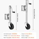 VEVOR Trailer Jack with Wheel, 1000 lbs Load Capacity, Heavy Duty Swivel Boat Trailer Jack with PP Single Wheel & Ergonomic Handle, 10-inch Lift, Fit for RVs, Boats, Horse Trailers, Utility Trailers