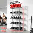 Xcity Storage Shelves, 5 Tier Heavy Duty Metal Shelving Unit, 2000 LBS Adjustable Steel Wire Shelf for Commercial, Pantry, Kitchen, Garage, 14" D x 30" W x 60" H, Black