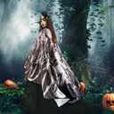 D.Q.Z Birds Wings Costume for Adults Women Dress Up Cape & Feather Headband Eagle Owl Masquerade Halloween Party Favors (Grey) (Gray)