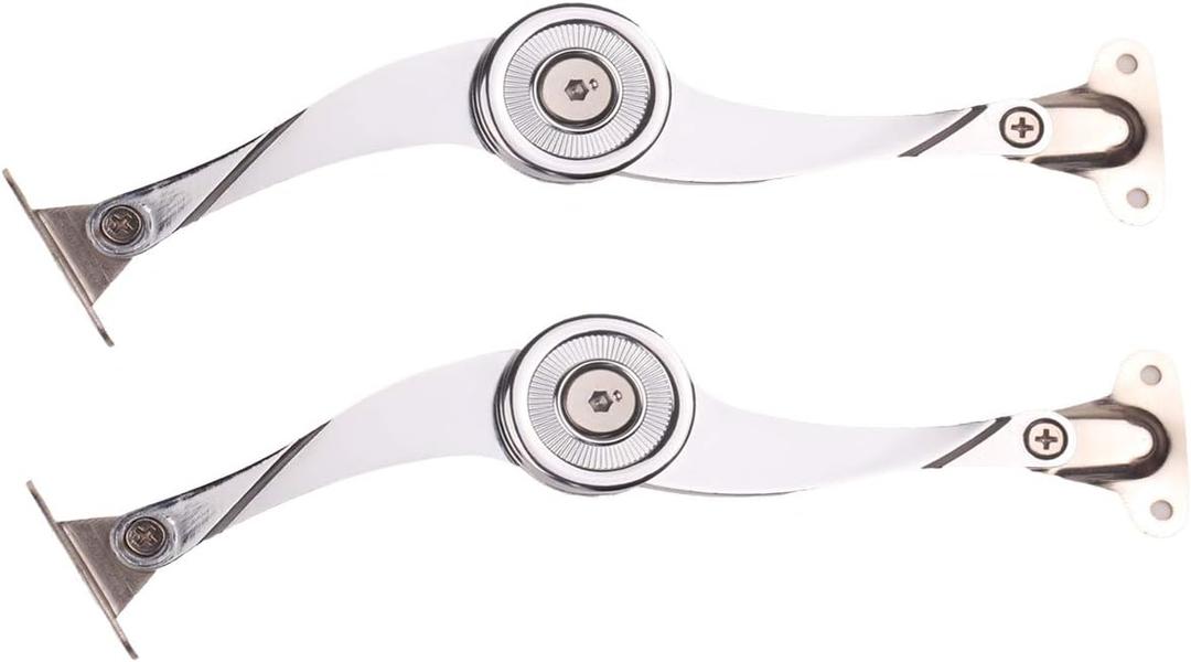 Lid Support Hinge, Folding Lid Stay Hinge, Lid Lift Up Stay Buffer Damper for Kitchen Cabinet Door Cupboard Toy Box (Pack of 2)