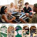 Gothic Floral Moths Mahjong Mat 31.5 x 31.5 Inch, Dark Cottagecore Academia Moody Floral Non-Slip Noise Reduction Mahjong Table Mat for American Mah Jong Poker Card Board Games Dominoes