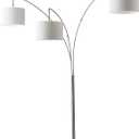 Adesso 3-Light Floor Lamp, Brushed Steel, Movable Shades, 74”
Trinity 100W Arc Floor Lamp with Dimmable Brightness and Rotary Switch for Bedroom, Living Room, or Corner Lighting