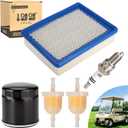 10L0L Golf Cart Tune Up Kit for Club Car DS 1992-up Gas Carts with FE290 FE350 Engines, Air Oil Fuel Filter 1015426, 1016467 41016467, 1013684 1014522 102003201, Spark Plug