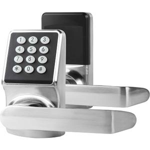 Cielsa Dawn Electronic Door Lock with Door Handle,Keypad Door Lock with Handle,Smart Locks for Front Door Keyless Entry Digital Knob with Code-Fob-Key(Brushed Nickel,1pack)