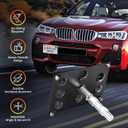 ACLONG Front Bumper Tow Hook License Plate Mounting Bracket Holder Compatible with BMW 2 3 4 5 Series F22 F30 F31 F32 F33 F36 F10 F11 F07 X3 F25 X4 F26 Z4 No-Drill Installation Sensor-Friendly Design