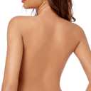 Wekofi Adhesive Plunge Backless Push Up Sticky Invisible Light Padded Bra(DD3,Brown)