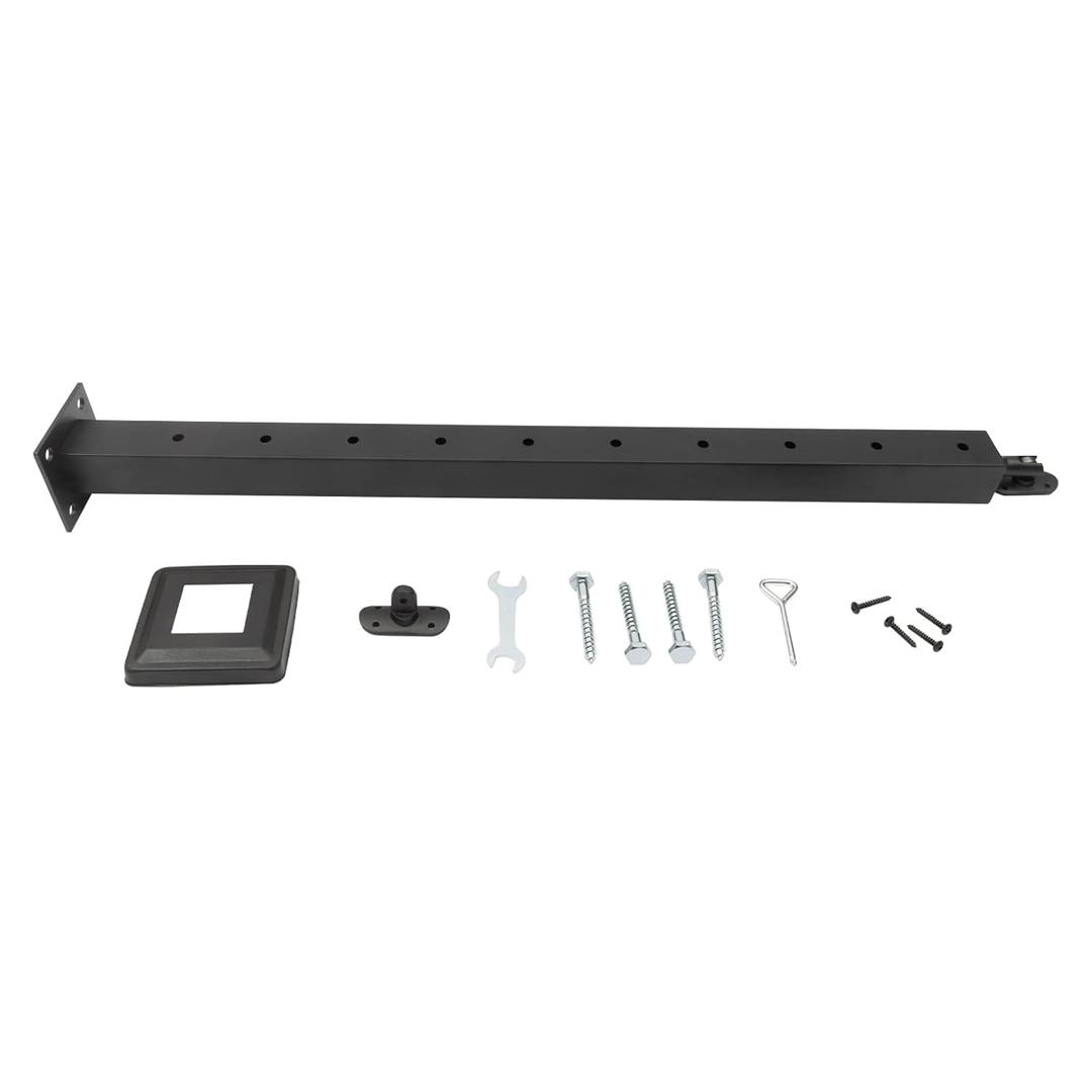 Railing Post,36"x2"x2" Level Drilled Post,Level Line Post/30 Drilled Post Steel