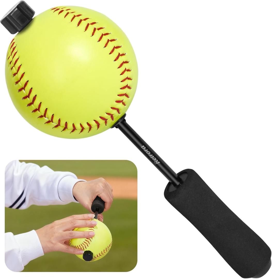 Softball Pitching Tools - 12 Inch Finger Strength & Spin Control Practice Softball Pitching Trainer, Portable Training Aid for Fastpitch & Slowpitch Players