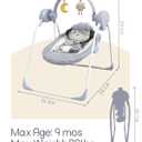Baby Swings for Infants, Portable Baby Swing with 5-Speed, with Music and Timing for 0-9 Months 6-20 lbs