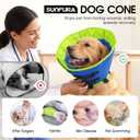 Dog Cone Collar, Adjustable Cone for Dogs to Stop Licking, Soft Dog Cone Alternative for Small Dogs, Pet Recovery Collar After Surgery with Quick Release Buckle, Blue S