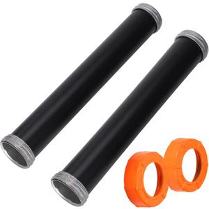 Sausage Caulking Gun Tube, Replaceable Body Barrel with Front Cap,20 oz Sausage Caulk Gun Parts and Accessories(2 Pack) (Black)