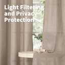 YoungsTex 95 lnch Long Oatmeal Linen Curtains 2 Panels for Living Room, Light Filtering Semi Sheer Window Treatments with Bronze Grommet Floor Length Drapes for Farmhouse Bedroom Dining, 52 X 95 Inch