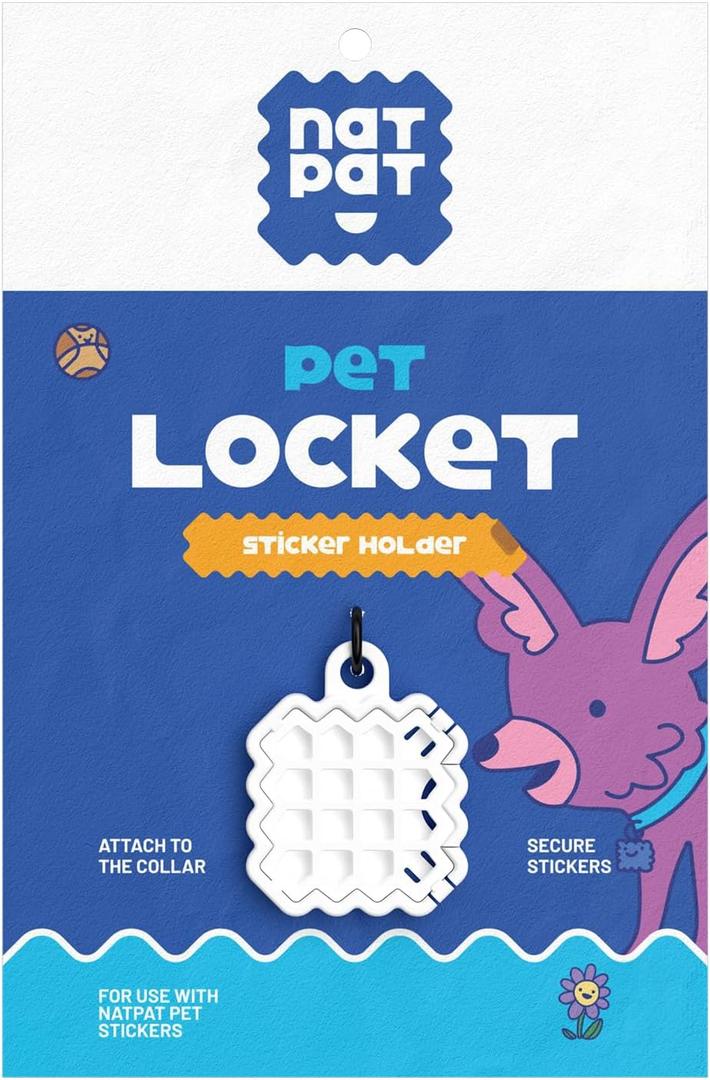 NATPAT Holistic Pet Care Locket  Safe, Durable, Non-Toxic  Designed for Pet Zen Stickers, Pet Training & TrailPatch Outdoor Protection Patches