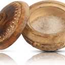 Decorative Rustic Wooden Sugar Bowl With Lid Wide Mouth Candy Treat Jar Spice Jar Holder Condiment Nuts Serving Bowl Pot Salt Spice Herb Loose Leaf Tea Storage Container Novelty Home & Kitchen