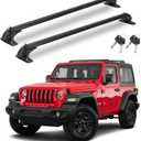 2PCS Universal Car Roof Rack Cross Bars with Anti-Theft Lock, 43 Inch Aluminum Alloy Fits Distance Between Rain Grooves 42.91-44.88 Inch, 330 lbs Load Capacity forKayaks Cargo & Luggage Bikes