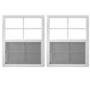 Shineforu 21" x 36" Shed Windows 2 Pack,Small Windows with Tempered Glass - Flush Mount | Ultimate Choice for Chicken Coop, Greenhouse, Garage, Playhouse
