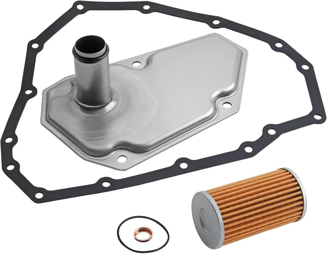 RE0F11A JF015E Transmission Filter Oil Pan Gasket Kit Fits for 2012-2019 Nissan Versa Sentra Versa Note Replaces# 33010-JF015 31726-28X0A 31726-3JX0A RE0F11A 19318012