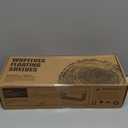 WOPITUES Floating Shelves with Wire Storage Basket, Bathroom Shelves Over Toilet with Protective Metal Guardrail, Wood Wall Shelves for Bathroom, Bedroom, Living Room, Toilet Paper- Dark Brown (15.7 inch)