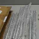 9 Pack Chain Link Fence Extension, 25" Fence Extension Height, Galvanized Post Extender for Dogs (1-3/8",Silver)