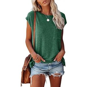 MIROL Women's Short Sleeve Tunic Tops 2025 Basic Loose T Shirts Solid Color Batwing Sleeve Casual Tee (Green, Large) MIROL Women's Short Sleeve Tunic Tops 2025 Basic Loose T Shirts Solid Color Batwing Sleeve Casual Tee (Green, Large)