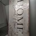 arteWOODS Home Sweet Home Wall Art Sign Large Dark Brown Farmhouse Wall Sign for Living Room Decoration Wooden Board Design Canvas Prints Modern Rustic Artwork Leaf Pictures Wall Decor 29" x 58"