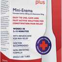 Enemeez Plus Mini-Enemas, docusate Sodium with benzocaine Stool Softener, Fast-Acting Constipation Relief, Promotes Bowel Movement in 2-15 Minutes, 2ct, 6 Pack (12 Total) Single-Use 5ml Tubes