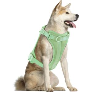 Wisedog No Pull Lightweight Dog Vest Harness with Soft and Comfortable Cushion, Breathable Mesh, for Small Medium Large Dogs Walking (L(Neck: 16.15"-20.86";Chest: 24.02"-38.19"), Sage Green)