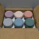 NETANY 6-pack 8oz Glass jars with Airtight Lids, Overnight Oats Containers with Lids, Wide mouth Mason Salad jars, Glass Food Storage Containers for Snacks Yogurt Spice Sugar