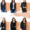 Olivia Miller Women's Fashion Faux Leather Biker Jacket Rivet Lapel Shaping Moto Outerwear (Black)