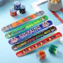 Leitee 100 Pieces Hispanic Heritage Month Slap Bracelets Bulk Latin American Spanish Slap Bracelets Classroom Decorations for Christian Bag Stuffers Gifts Sunday School Supplies