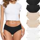 Wealurre Cotton Bikini Women's Breathable Panties Seamless Comfort Underwear (Large, B2/W2/A2)