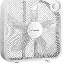PELONIS 20 Inch Box Fan – 3 Speeds, Window Fans, Floor or Tabletop, 25ft/s, 2025 Upgraded, Superior Air Throw (2295 CFM), Lightweight, 5 Blades, Fans for Bedroom, Office, Living Room, Garage
