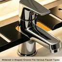 Vertical Faucet Storage Rack, Over the Sink Shelf, Black, 19.6in/50cm