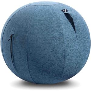 Vivora Luno - Sitting Ball Chair for Office and Home, Lightweight Self-Standing Ergonomic Posture Activating Exercise Ball Solution with Handle & Cover, Classroom & Yoga, Standard