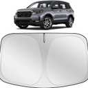 XHRING Windshield Sun Shade Sunshade Compatible with Honda Passport 2026 2025 2024 2023 2019-2022 Sport EX-L Touring Eliten SUV Accessories Car Front Windshield Cover Sun Shade Foldable Window, Silver & Black