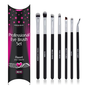 KESHIMA Professional Eye Makeup Brushes Set with Eyeshadow & Blending Brush, Smudge, Angled Crease, Pencil, Angled Eyeliner and Bent Eyeliner